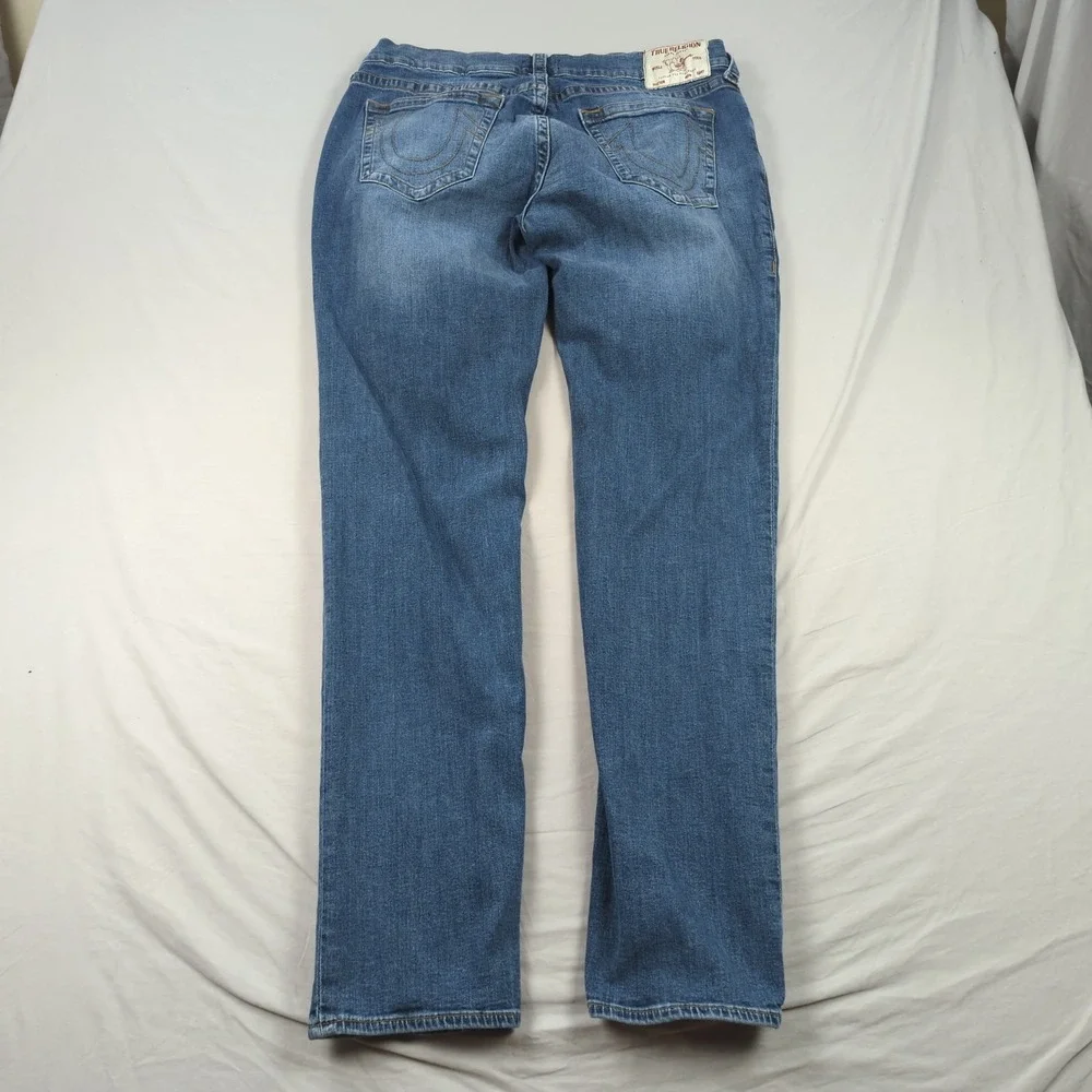 True Religion Jeans Mens 38x33 Blue Rocco Slim Stretch Casual Preppy